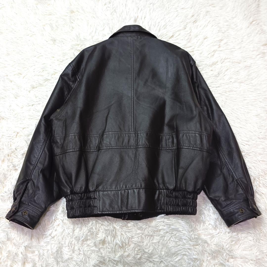 人気✨　フライトジャケット　g1　レザー　ブルゾン　短丈　ボア　豚革　茶色　M