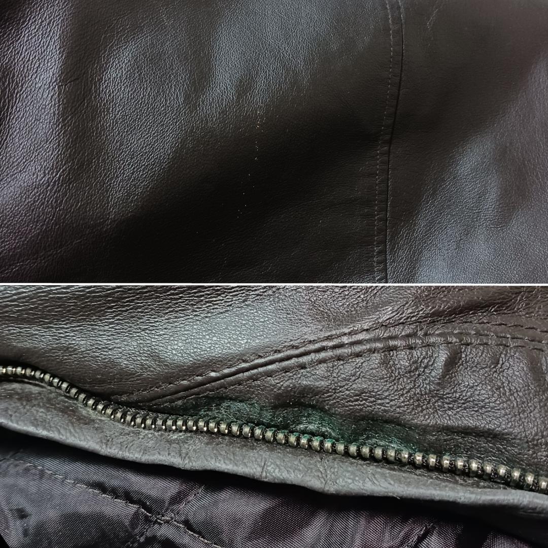 人気✨　フライトジャケット　g1　レザー　ブルゾン　短丈　ボア　豚革　茶色　M