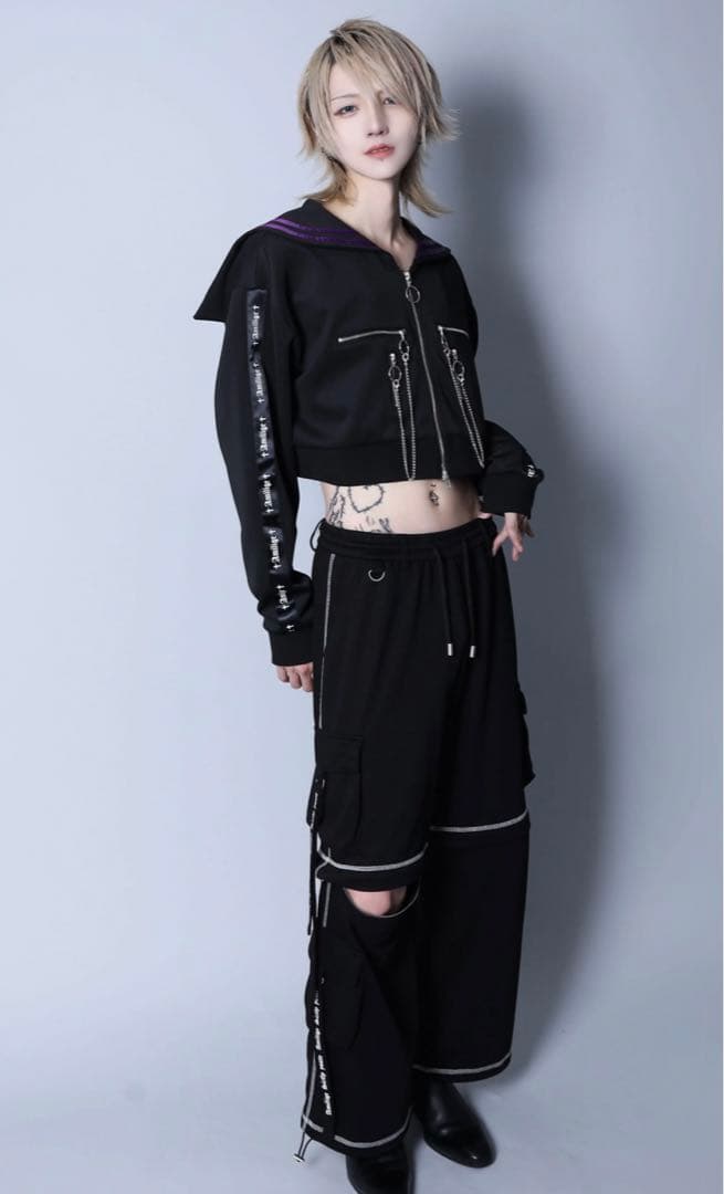 【新品】セーラーカラーフロントZIPジャージ  Amiligeのセーラーカラー