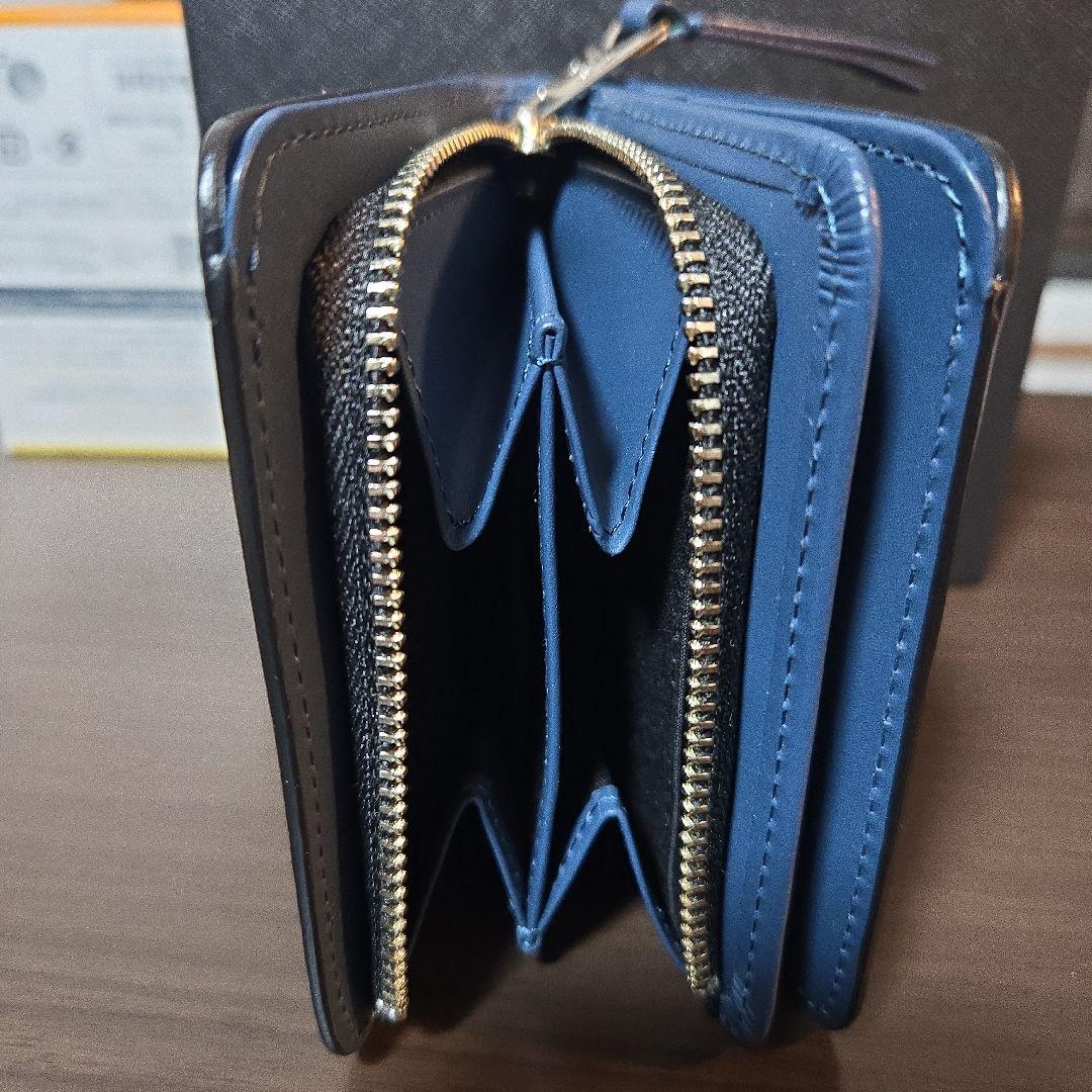 Paul Smith 二つ折り財布 ブラック/ブルー 箱付き(ポールスミス)
