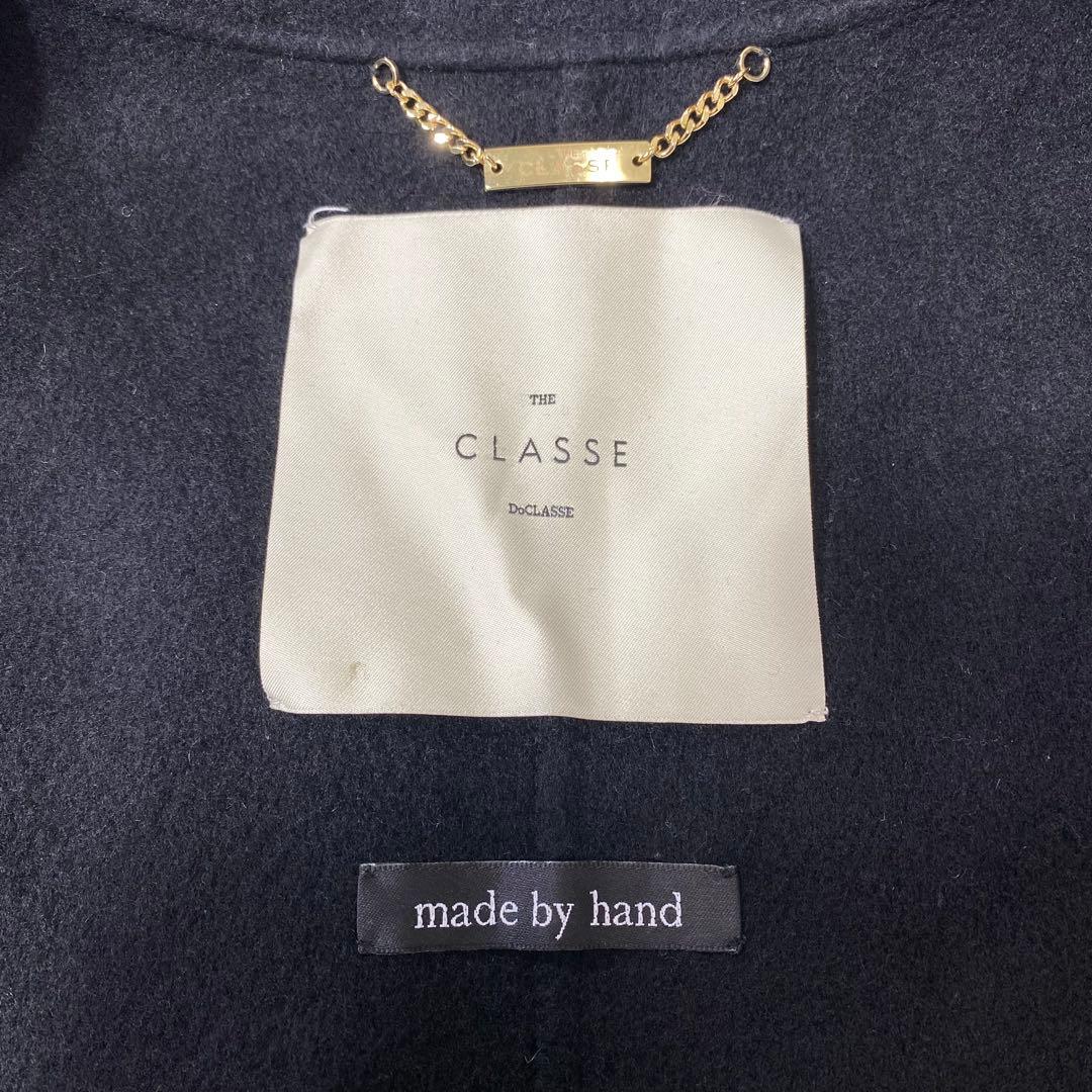 THE CLASSE DoCLASSE カシミヤ混ウールリバー・コート 9 黒