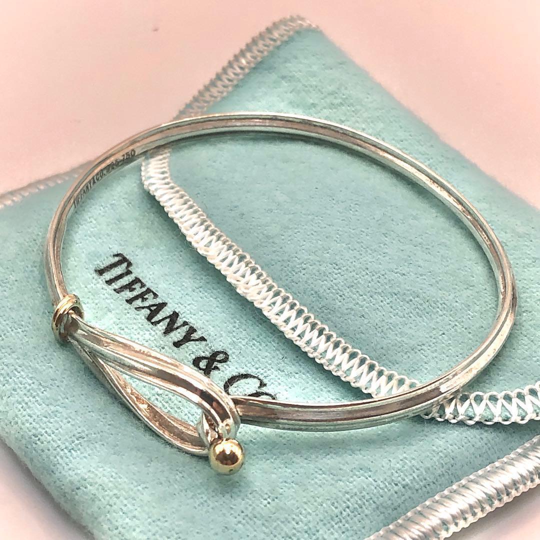 【激レア！】ティファニー フック&アイ ラブノット バングル 925 750