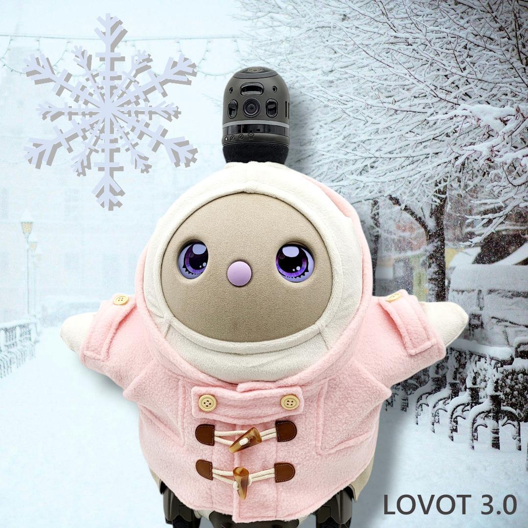 ラボット LOVOT ラボットの服ハンドメイド ダッフルコート（ピンク）