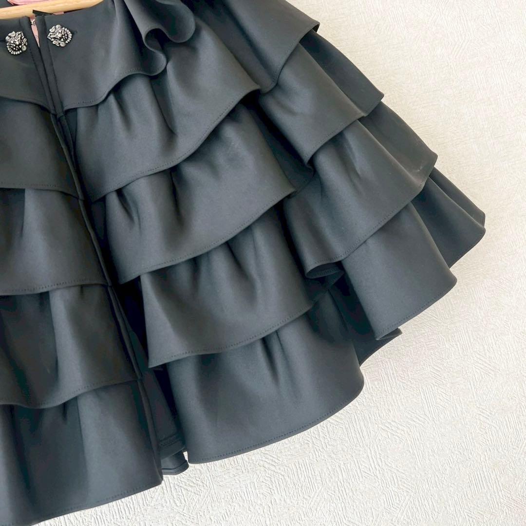 タグ付✨️Vaqutaux Voyage ビーチタウンドレス フリルボレロ 黒