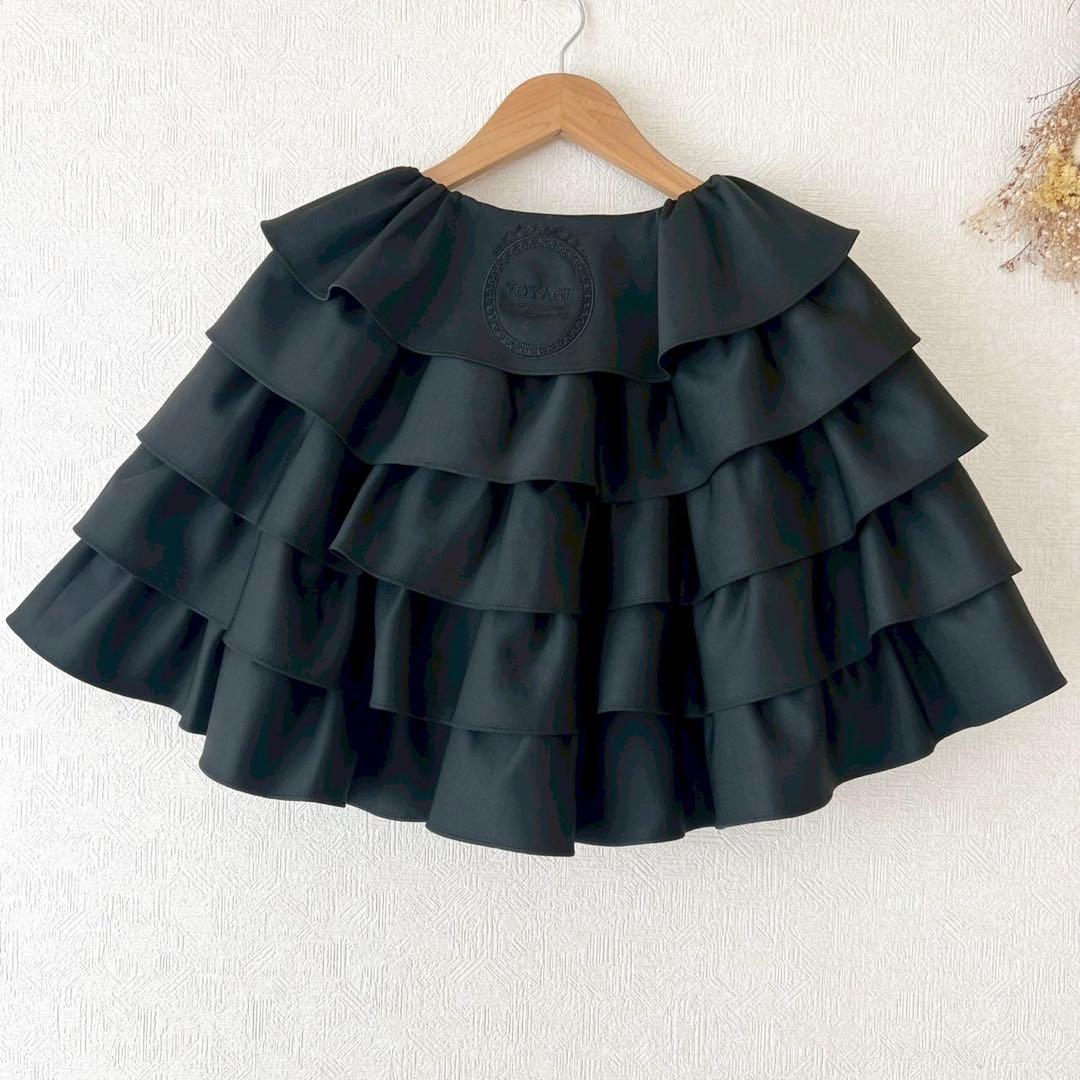 タグ付✨️Vaqutaux Voyage ビーチタウンドレス フリルボレロ 黒