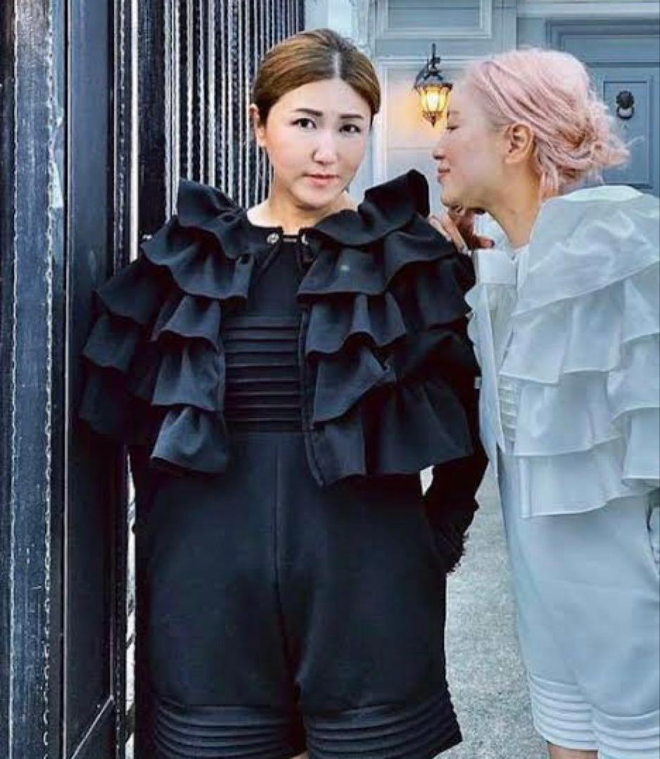 タグ付✨️Vaqutaux Voyage ビーチタウンドレス フリルボレロ 黒