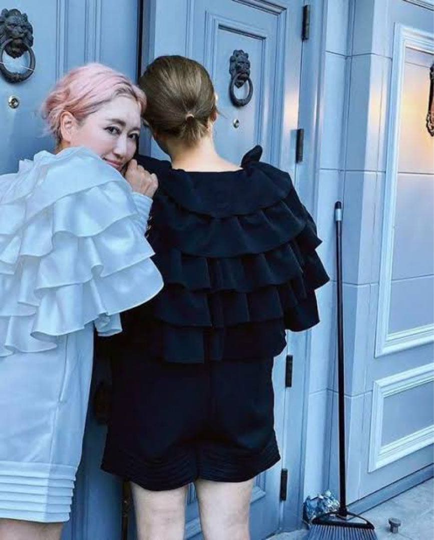 タグ付✨️Vaqutaux Voyage ビーチタウンドレス フリルボレロ 黒