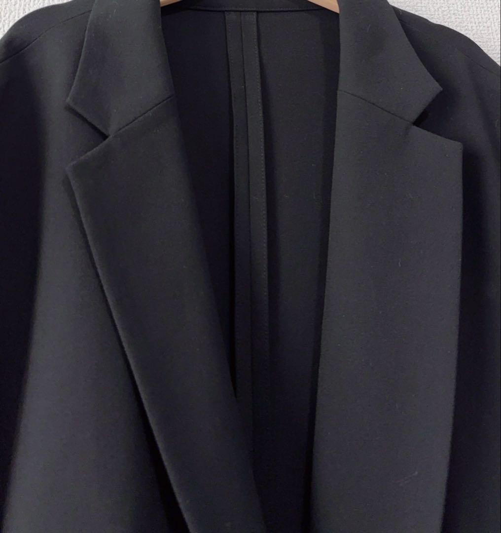 美品　ラエフ　大きいサイズ　46 17号　4Lストレッチラフブラックジャケット