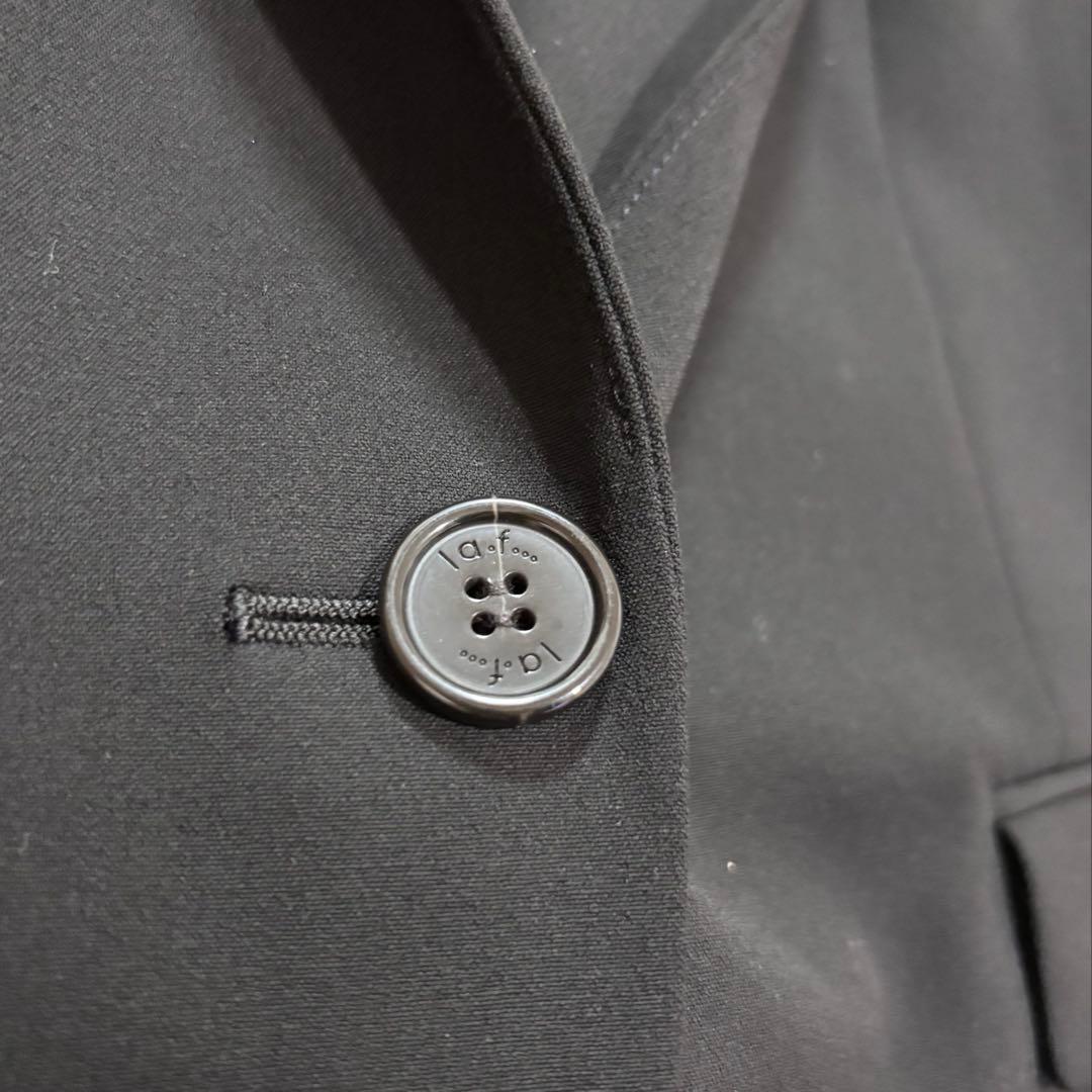 美品　ラエフ　大きいサイズ　46 17号　4Lストレッチラフブラックジャケット