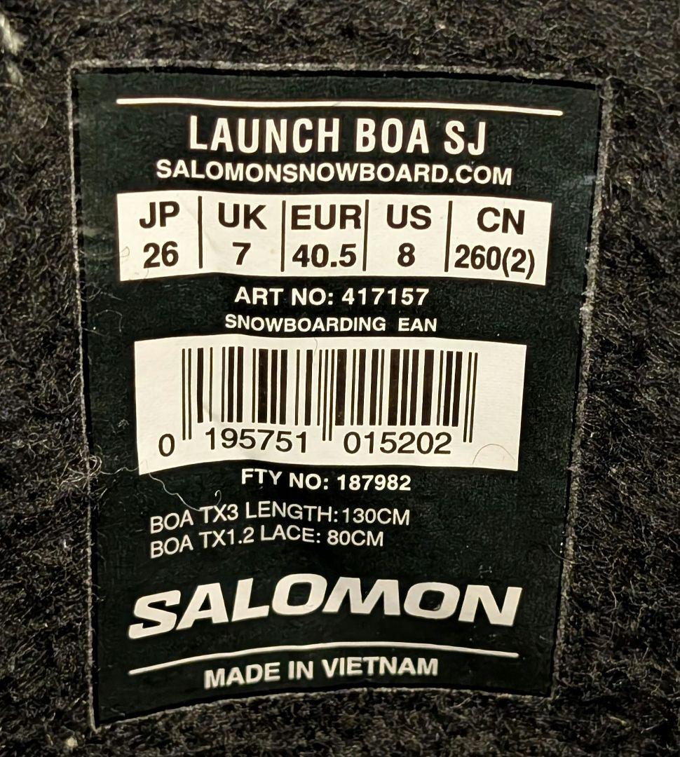 SALOMONスノーボードブーツLAUNCH BOA SJ 26.0cm