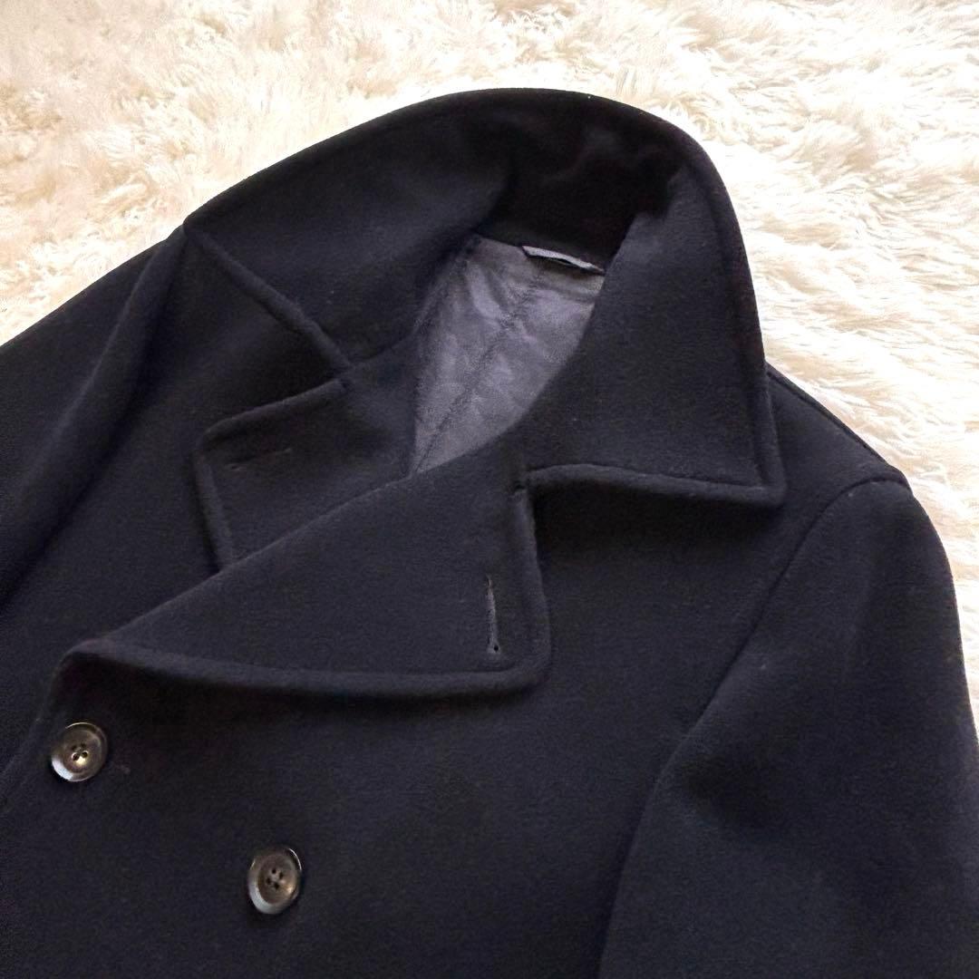 ✨美品✨トゥモローランド　ピーコート　カシミヤ混　ストライプ裏地　中綿入り　M