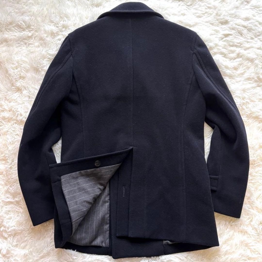 ✨美品✨トゥモローランド　ピーコート　カシミヤ混　ストライプ裏地　中綿入り　M