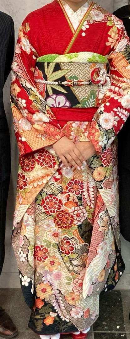 【専用】辻が花・正絹の振袖フルセット+袴フルセット(ブーツ除く