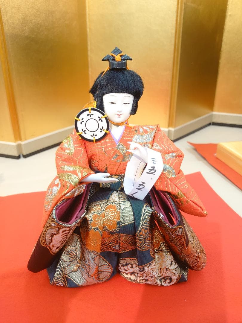 ●はせ●金襴衣装五人囃子●　ごにんばやし　おひなさま　新品