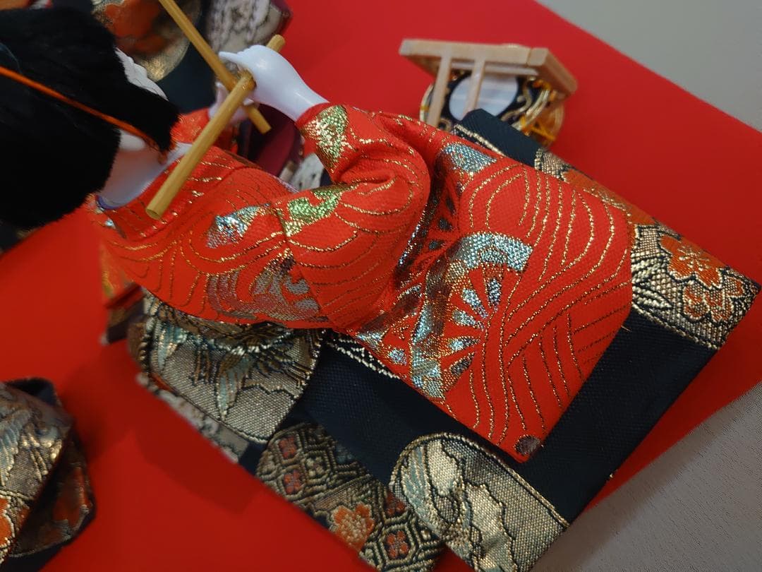 ●はせ●金襴衣装五人囃子●　ごにんばやし　おひなさま　新品