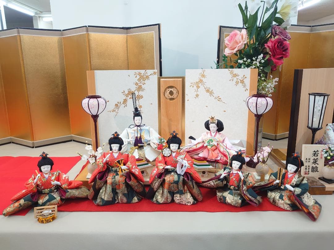 ●はせ●金襴衣装五人囃子●　ごにんばやし　おひなさま　新品