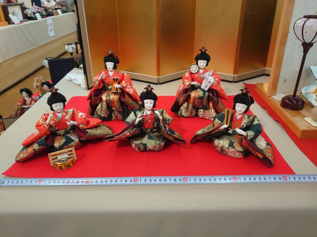 ●はせ●金襴衣装五人囃子●　ごにんばやし　おひなさま　新品
