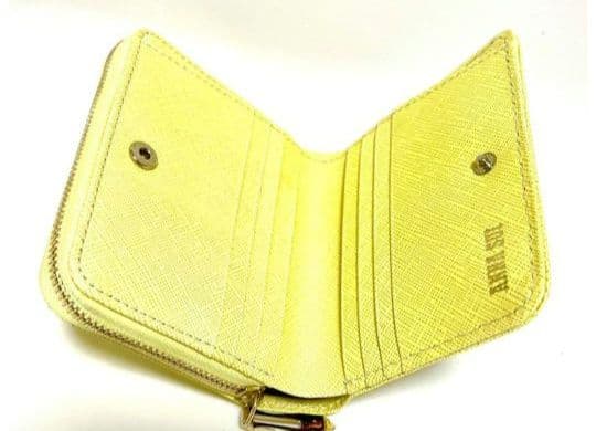 新品【ANNA SUI アナスイ】二つ折り財布 イエロー レザー