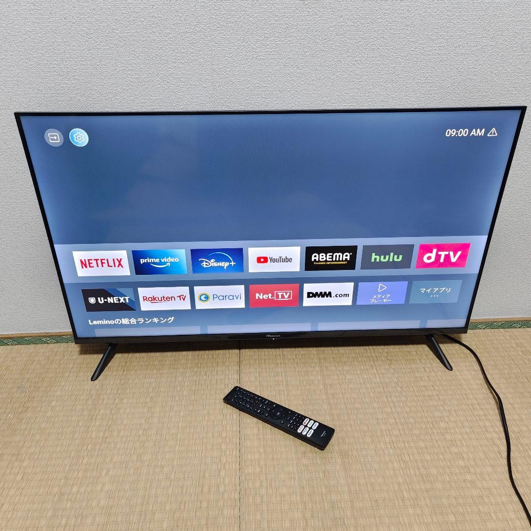 スマートテレビ40型 ハイセンス ネット動画️⭕️地上波 24年製✨新品に近い