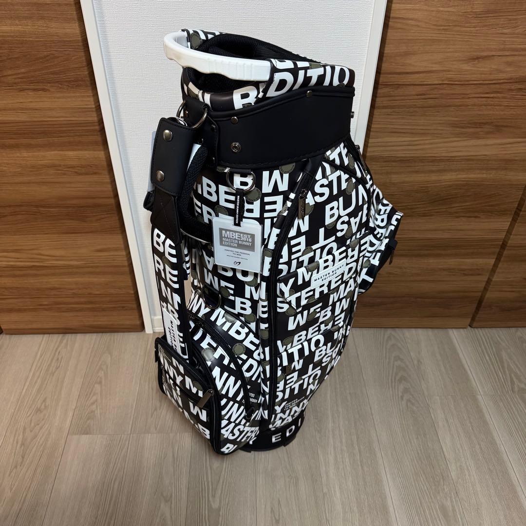 MASTER BUNNY EDITION キャディバック 総柄プリント　黒