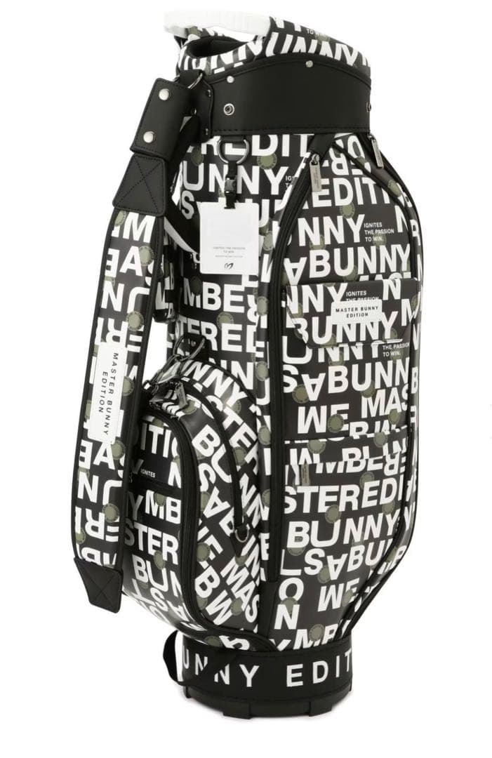 MASTER BUNNY EDITION キャディバック 総柄プリント　黒