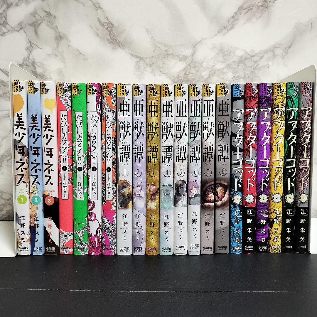 江野スミ　江野朱美　漫画セット　アフターゴッド　亜獣譚　たびしカワラん