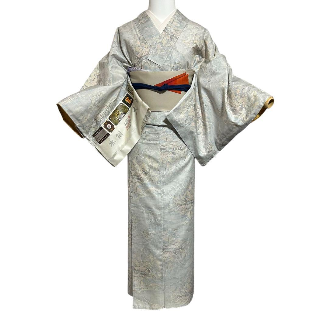 H*u様 未使用　新品　美品　袷　正絹　証紙付き　本場大島紬　フルセット　塩瀬名