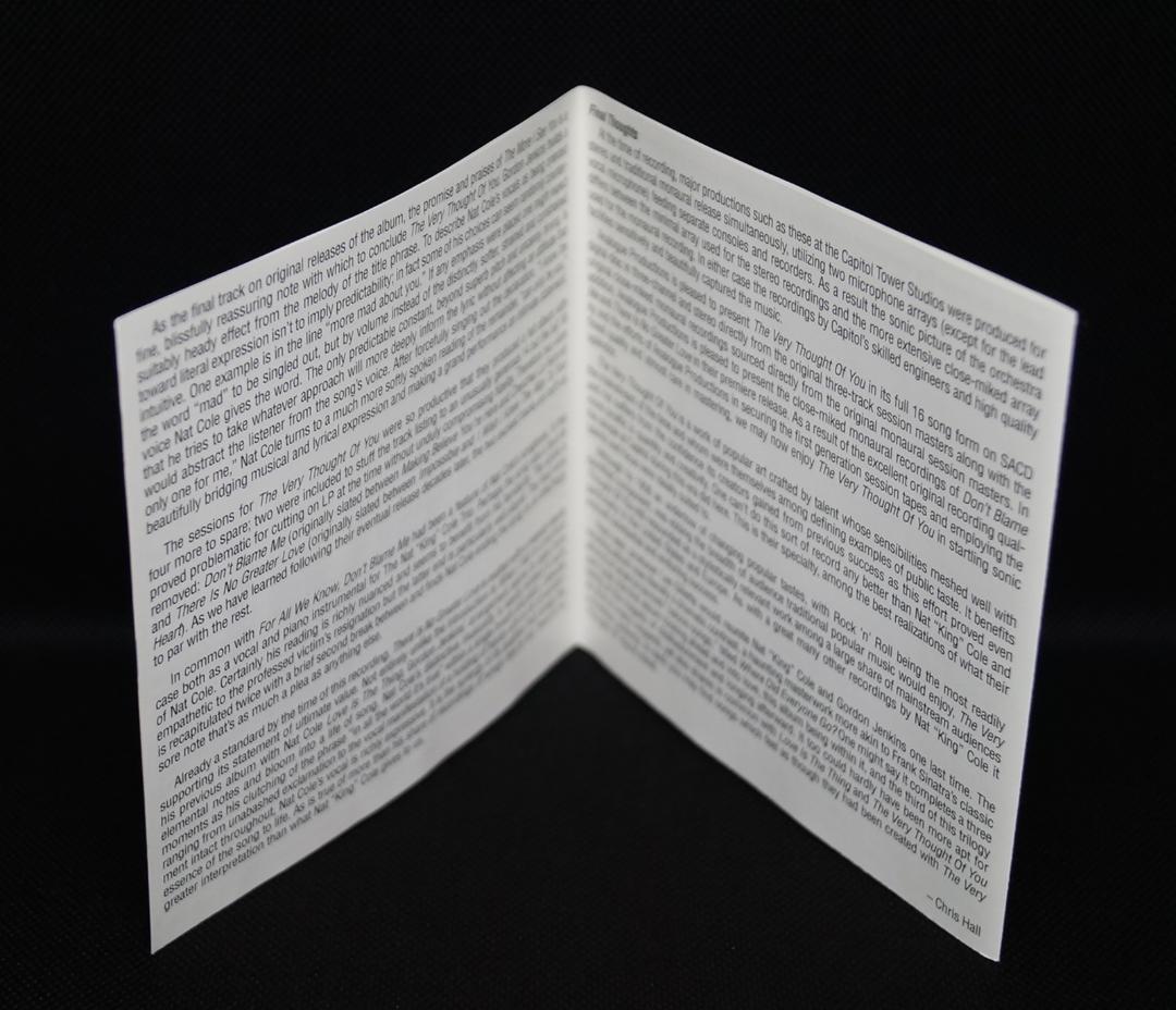 【中古SACD】ナット・キング・コール「君を想いて」アナログプロダクション