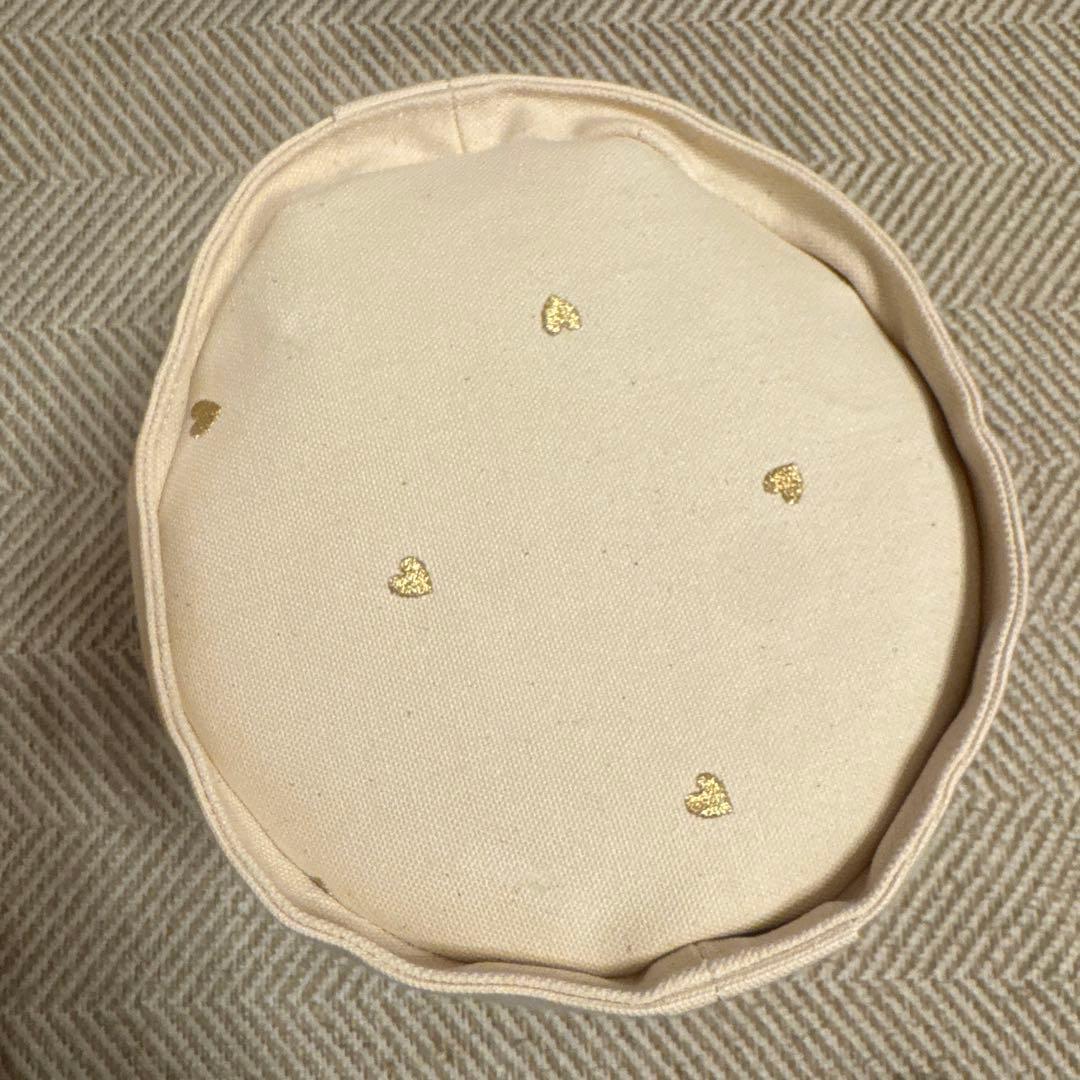 LUDLOW ハート刺繍キャンバストートバッグ　Lサイズ