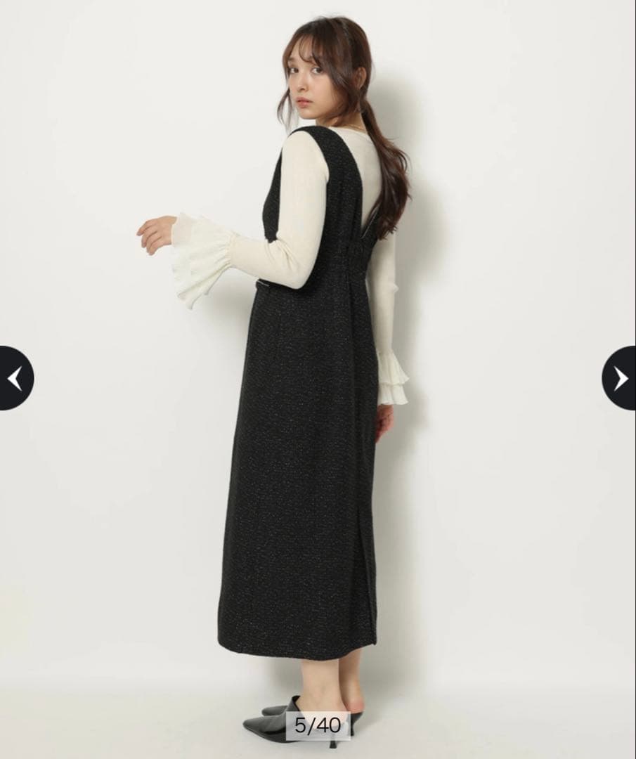 【美品】Rirandture ツイードＩラインジャンスカ