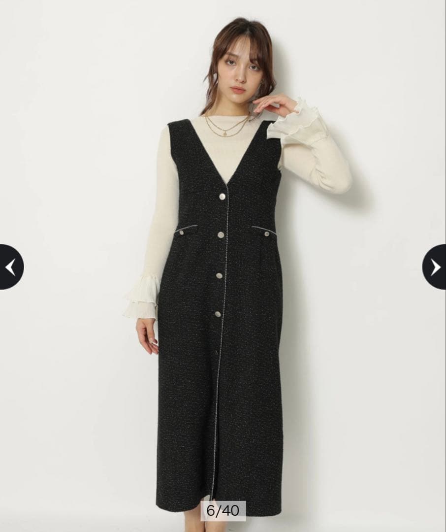 【美品】Rirandture ツイードＩラインジャンスカ