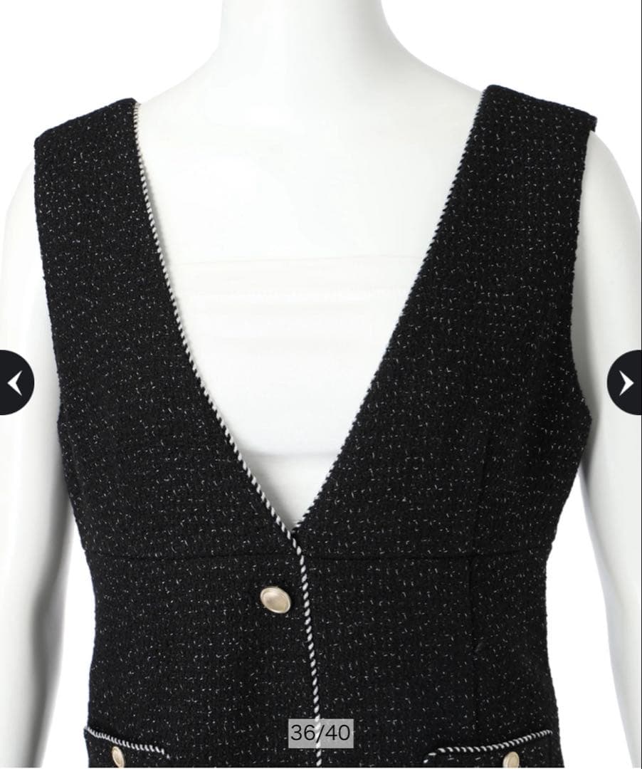 【美品】Rirandture ツイードＩラインジャンスカ