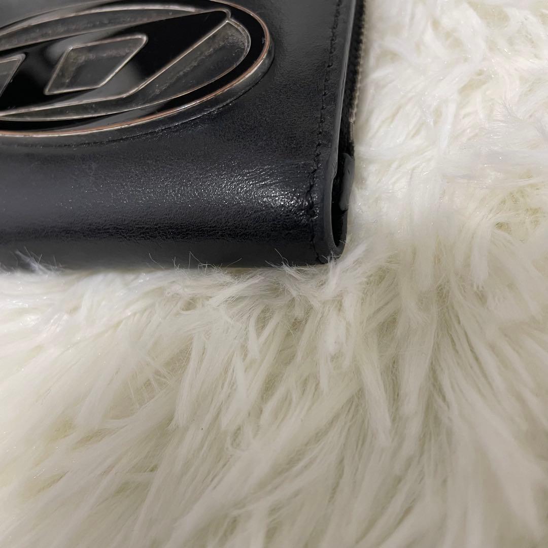 DIESEL　ディーゼル　Dロゴ　コンパクトウォレット　レザー　ジップ