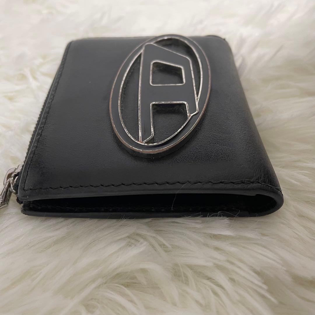 DIESEL　ディーゼル　Dロゴ　コンパクトウォレット　レザー　ジップ