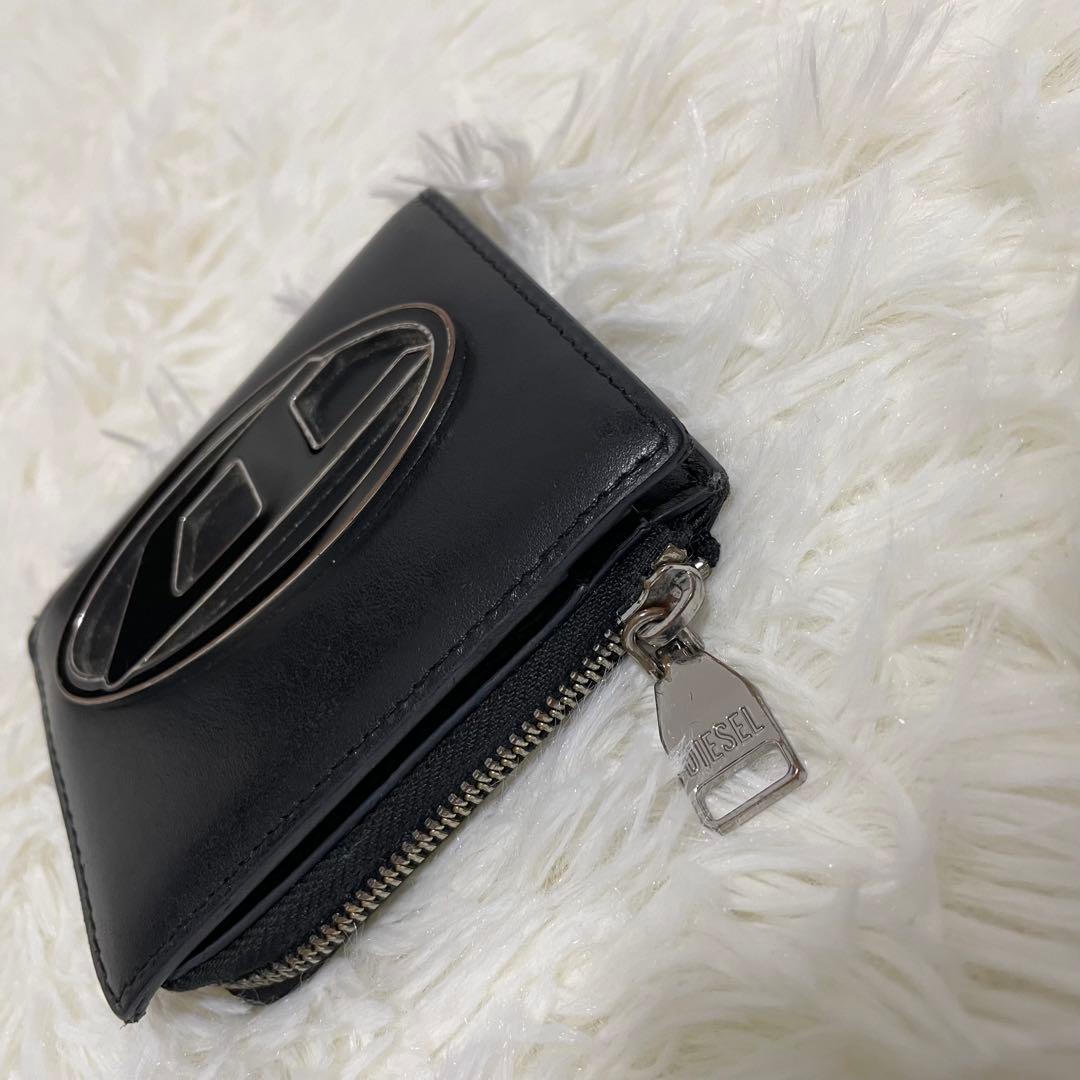 DIESEL　ディーゼル　Dロゴ　コンパクトウォレット　レザー　ジップ