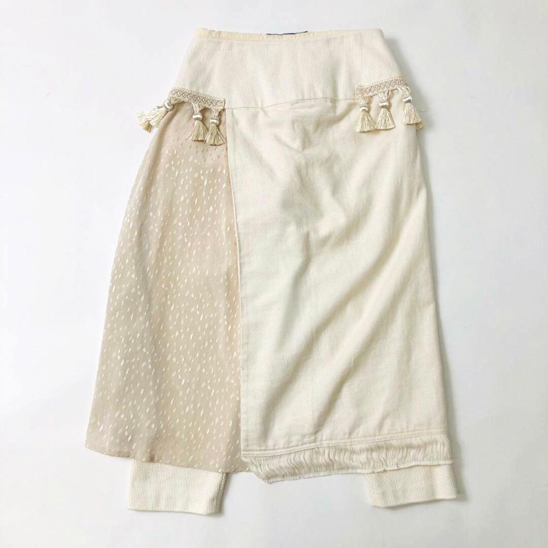 THE Dallas ザダラス フミエタナカ タッセル フリンジ 巻きスカート