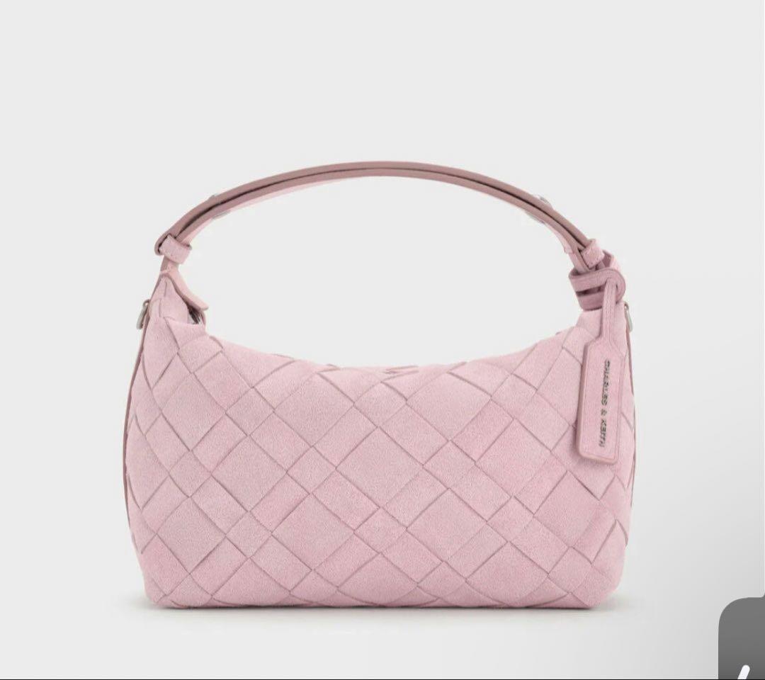 Charles&Keith イヴェット スエードウーブンショルダーバッグ