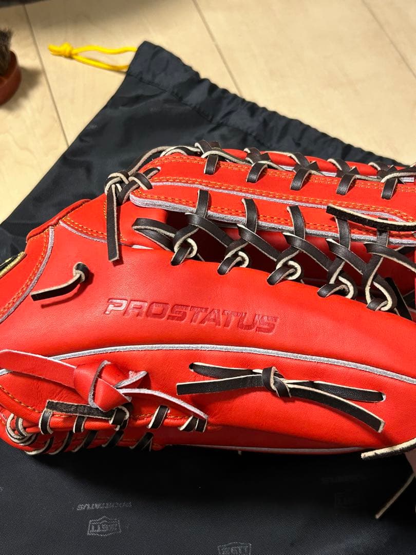 ZETT プロステイタス 軟式グローブ ディープオレンジ