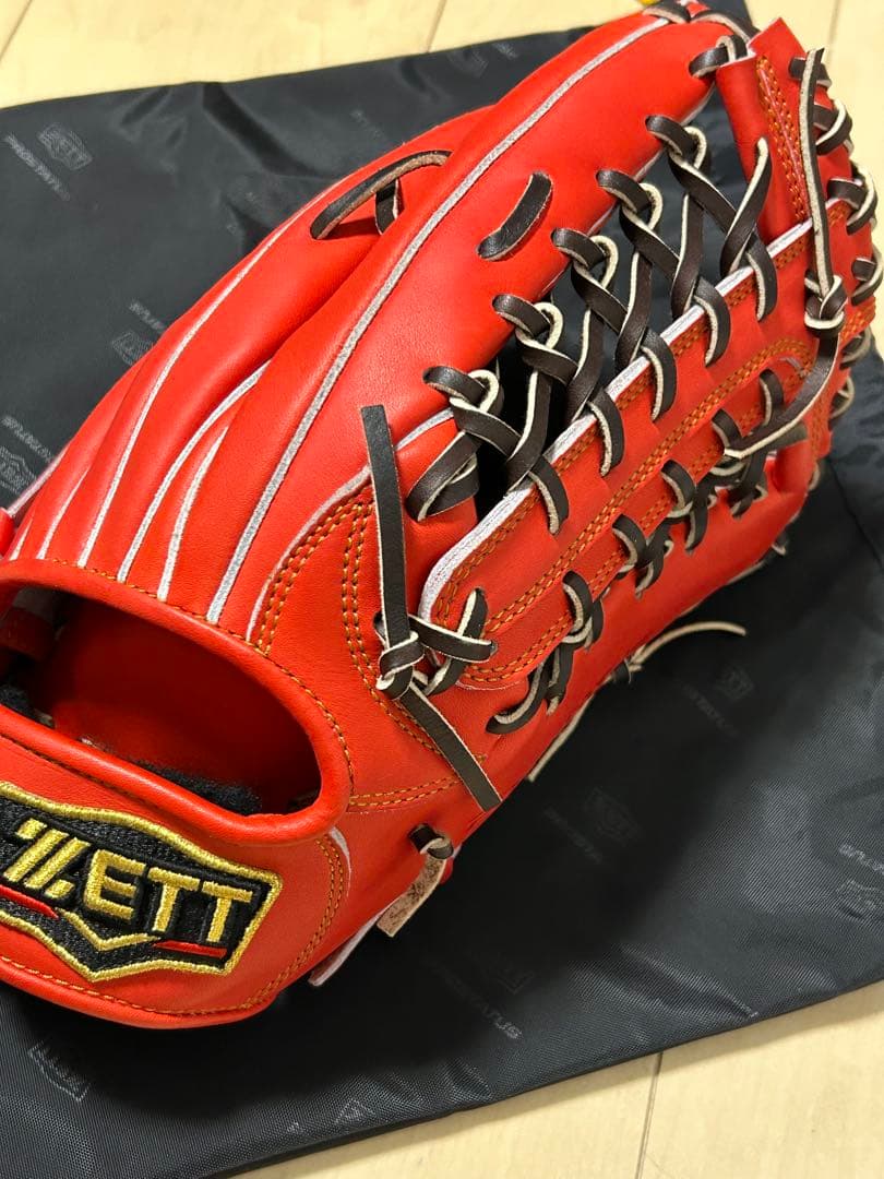 ZETT プロステイタス 軟式グローブ ディープオレンジ