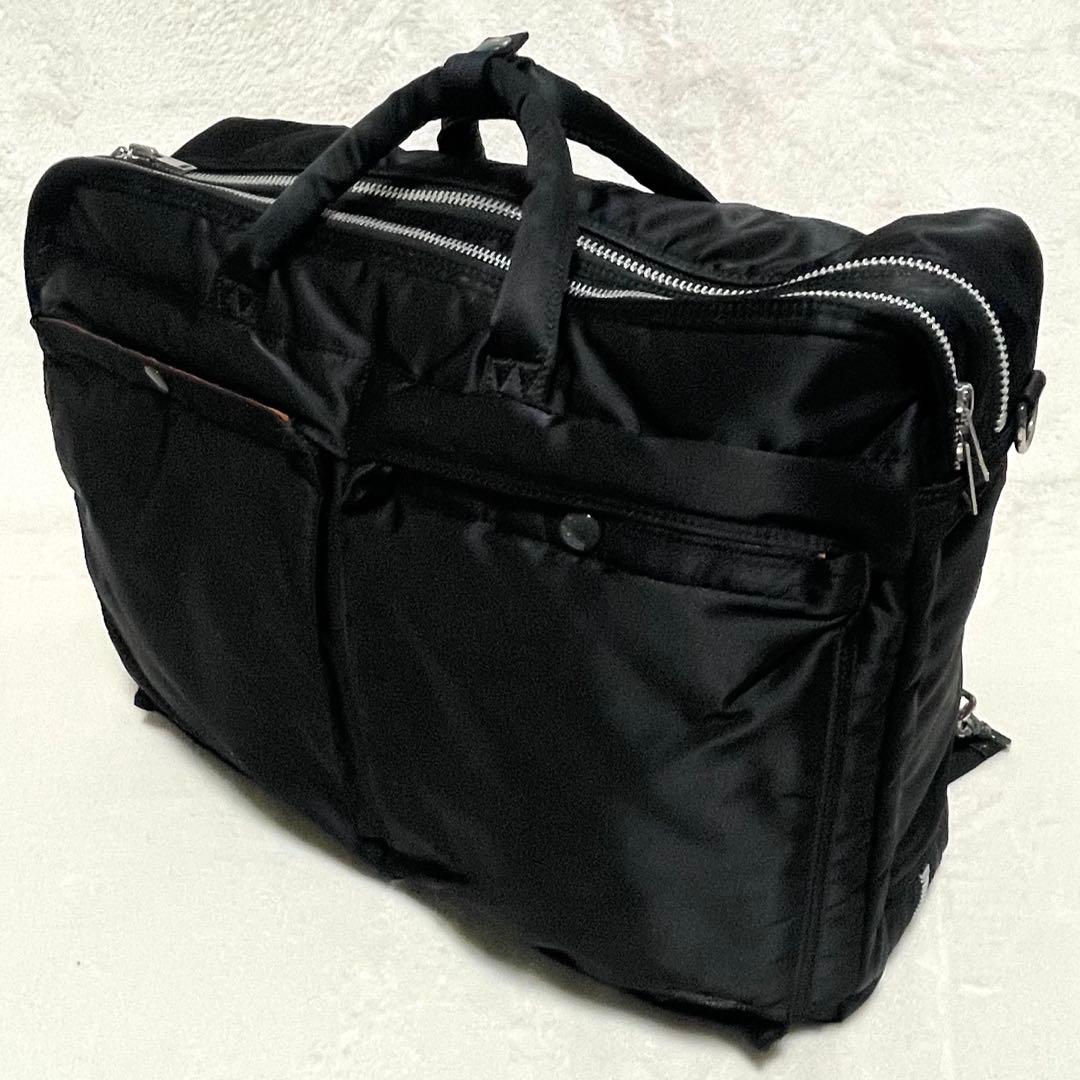 【美品】PORTER 3way 2層式 タンカー リュック ビジネスバッグ