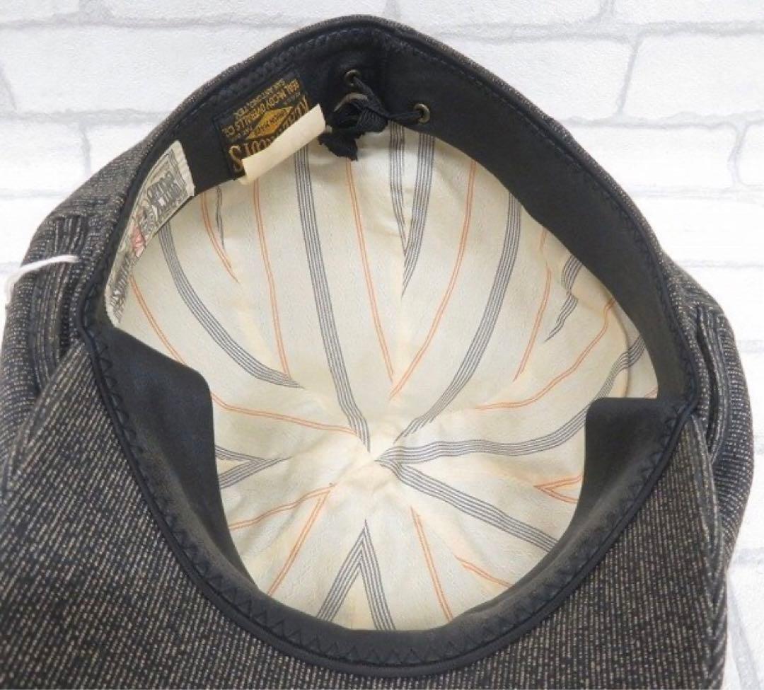 リアルマッコイズ　ストライプキャスケット　グレー　サイズ7-1/2（Lサイズ）