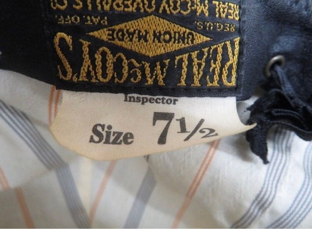 リアルマッコイズ　ストライプキャスケット　グレー　サイズ7-1/2（Lサイズ）