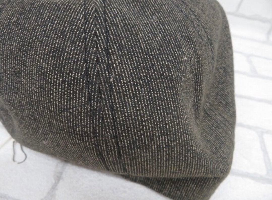 リアルマッコイズ　ストライプキャスケット　グレー　サイズ7-1/2（Lサイズ）