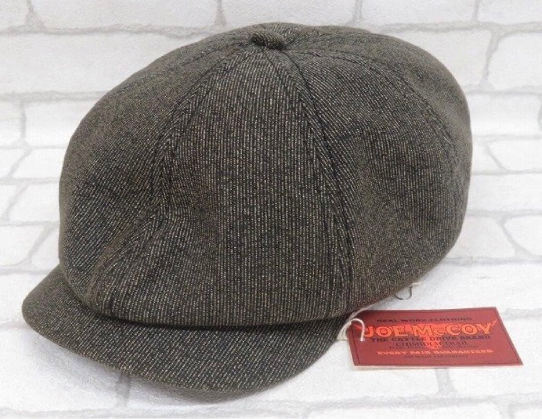 リアルマッコイズ　ストライプキャスケット　グレー　サイズ7-1/2（Lサイズ）