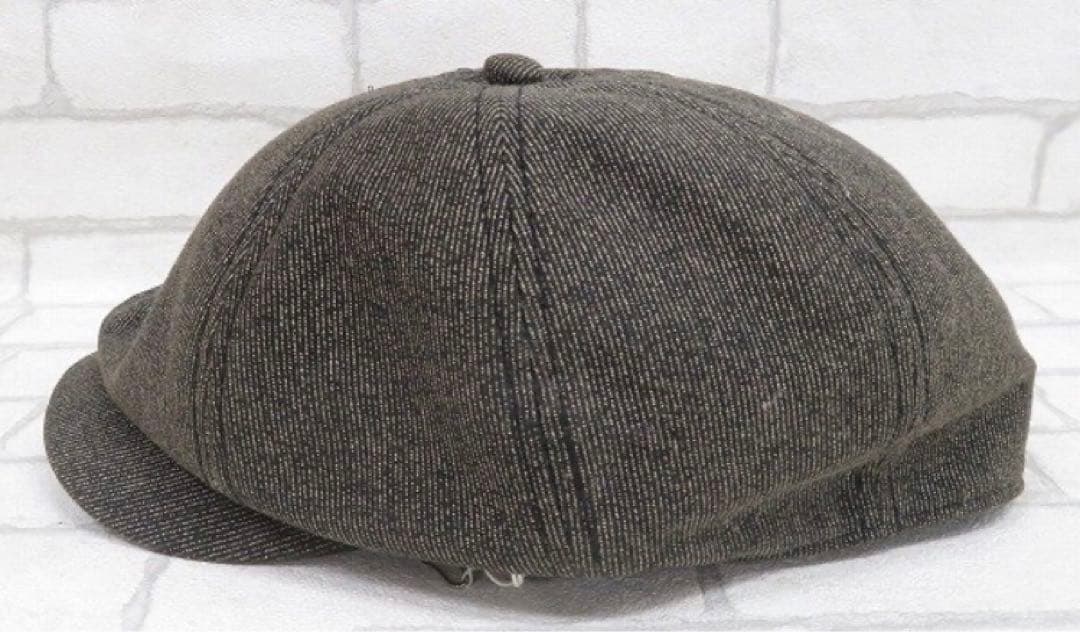 リアルマッコイズ　ストライプキャスケット　グレー　サイズ7-1/2（Lサイズ）