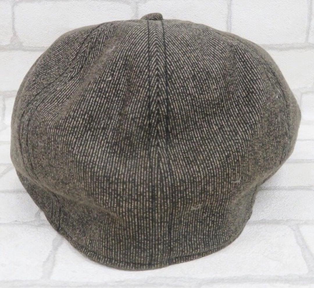 リアルマッコイズ　ストライプキャスケット　グレー　サイズ7-1/2（Lサイズ）