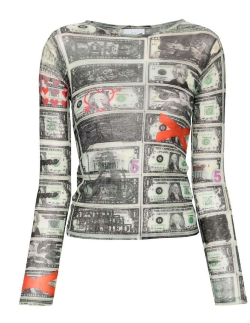 試着のみ！完売品！ VAQUERA ヴァケラ ドルプリントシアートップス 総柄