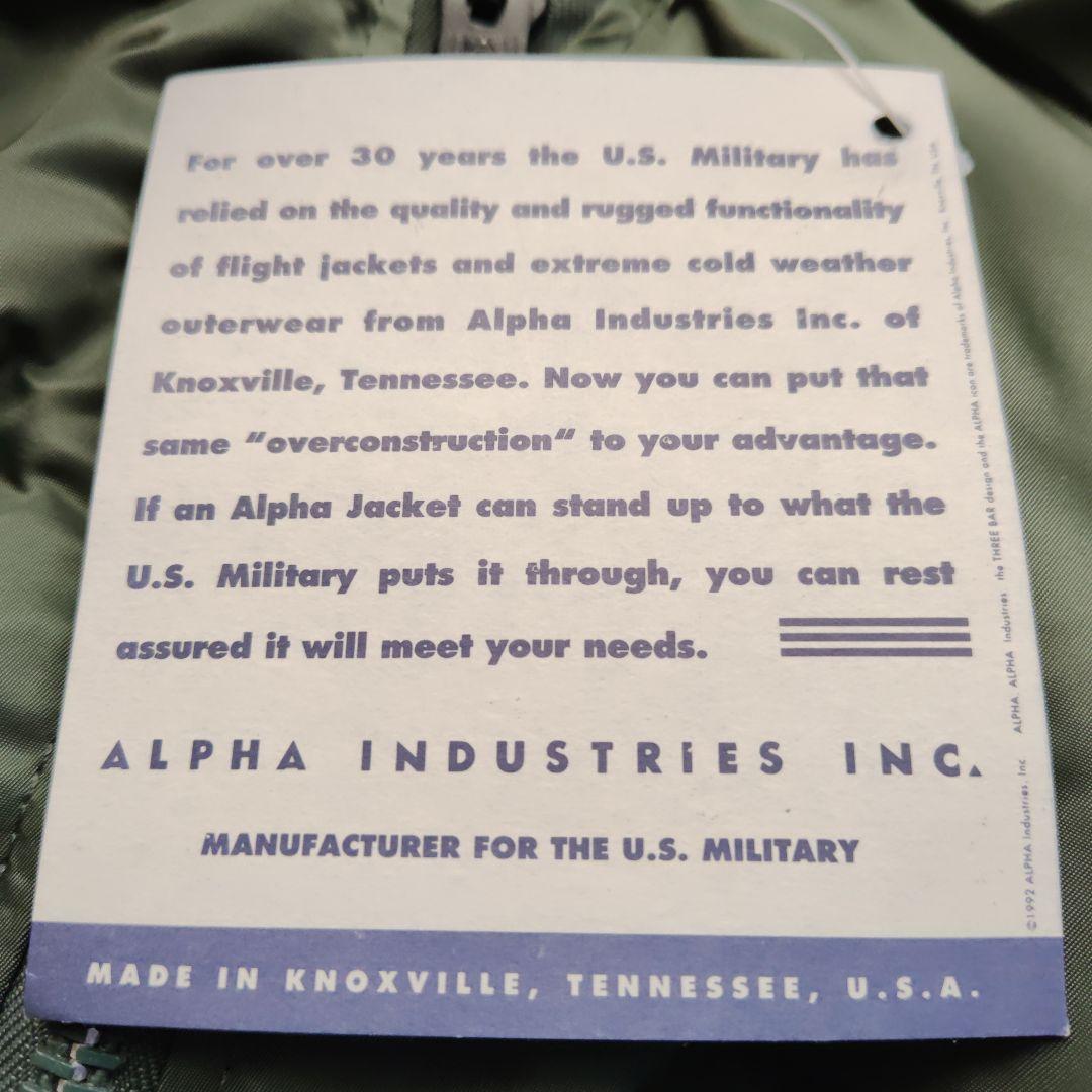 I*a様 変色無し アメリカ製 アルファМA-1 ALPHA タグ付き未使用　S