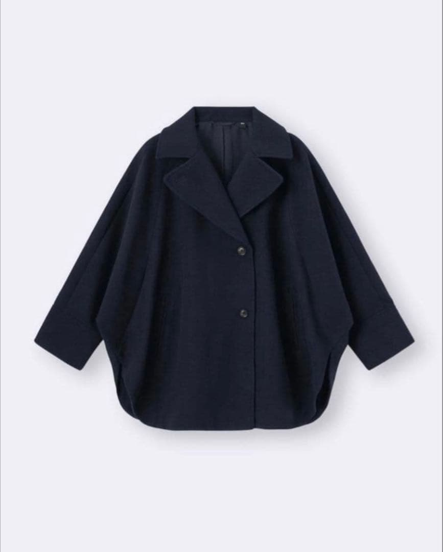 3日後削除します！完売品⭐︎新品GU コージーメルトンケープコート L ネイビー