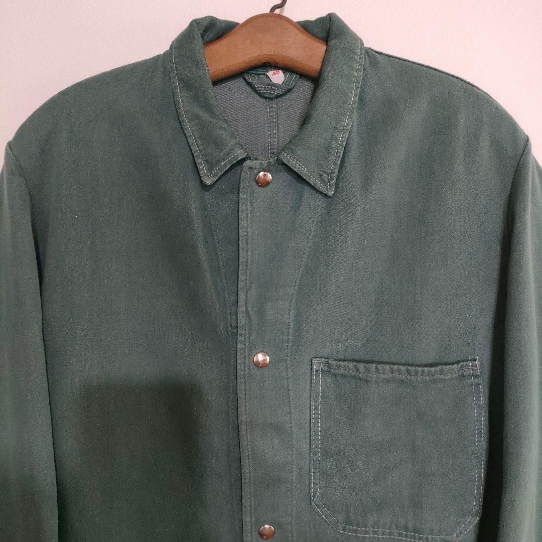 ジャケット・アウター 70s Switzerland green denim work jacket